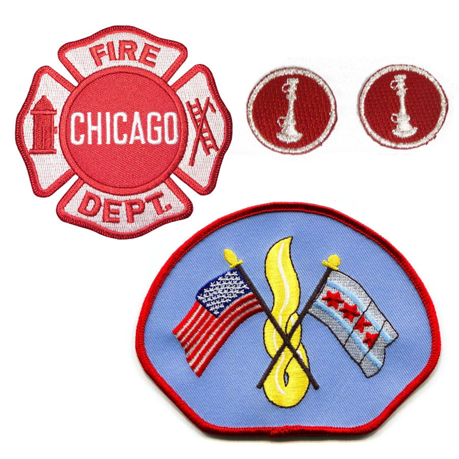 Chicago Fire Dept Lieutenant Patch Set Chicago Fire Shop De