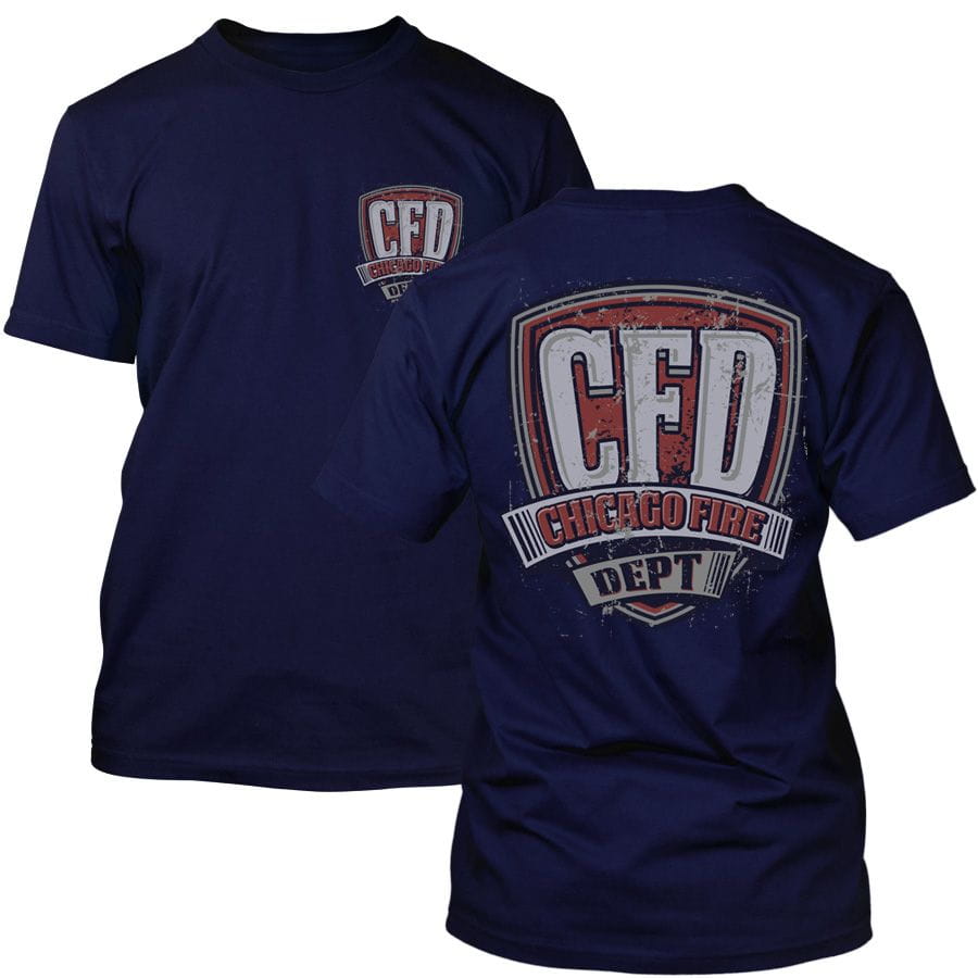 Chicago Fire Dept. - T-Shirt in navy (Vintage Motif)
