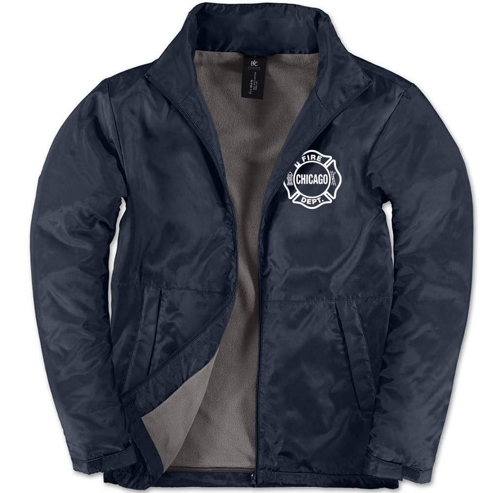 Chicago Fire Dept Multifunktionsjacke In Navy Chicago Fire Shop De