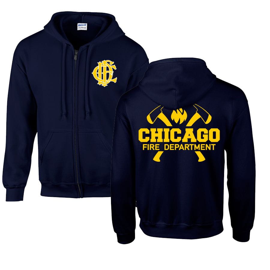 Chicago Fire Dept. - Hooded sweat jacket - With Squad 3 or Truck 81 inscription