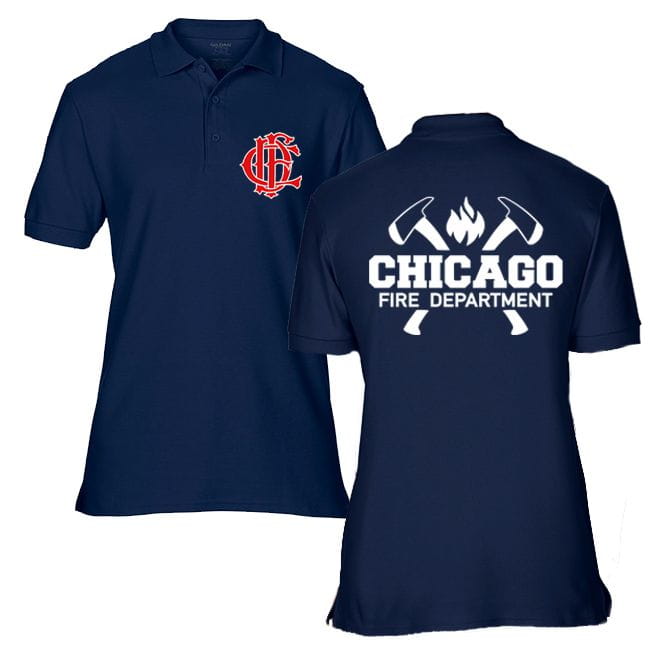 Chicago Fire Dept. - Polo shirt, optionally with Truck 81 or Squad 3 logo