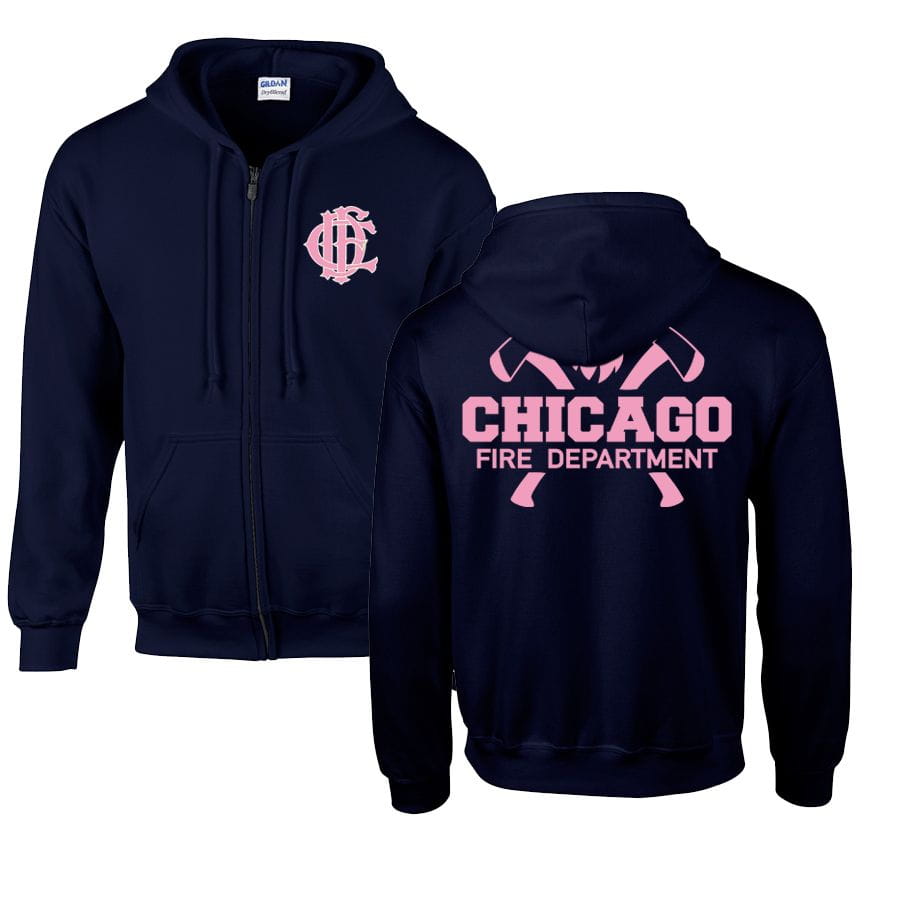 Chicago Fire Dept. - Hooded sweat jacket - With Squad 3 or Truck 81 inscription