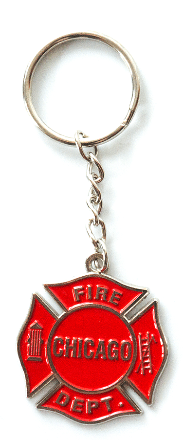 Chicago Fire Dept. - Keychain in red