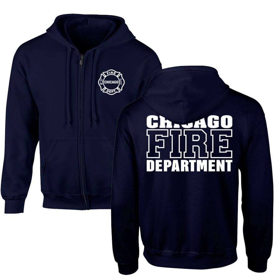 Chicago Fire Dept. sweat jacket with hood