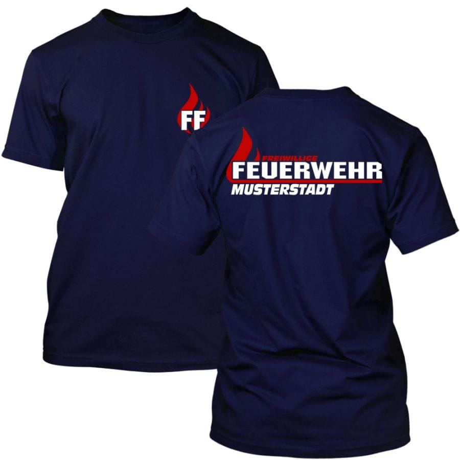 Volunteer Fire Brigade T-Shirt with place name