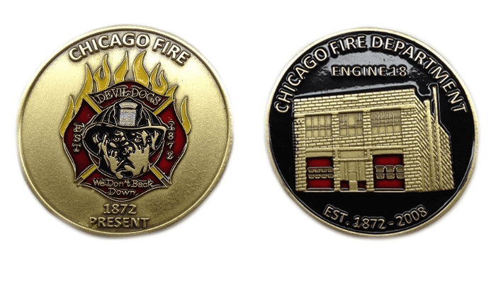Engine 18 - Devil Dogs - Challenge Coin (coin)