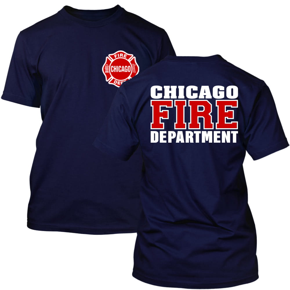 Chicago Fire Dept T Shirt Rot Weiß Edition Chicago Fire Shop de