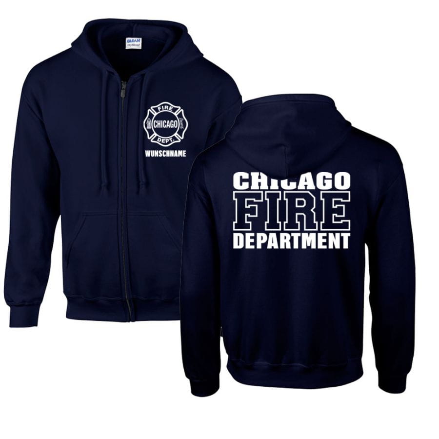 Chicago Fire Dept. - Sweat jacket with desired name
