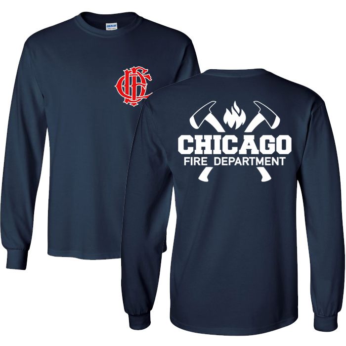 Chicago Fire Dept. - longshirt with axe logo