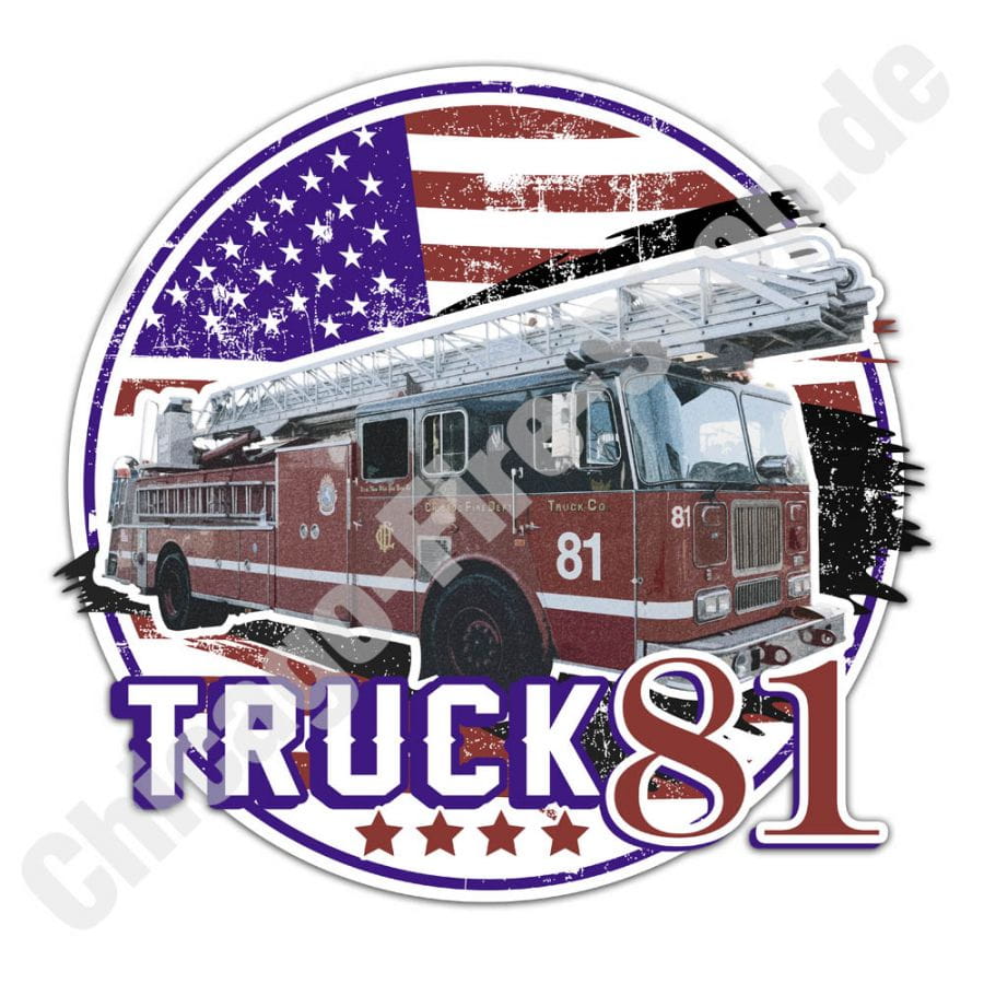 Chicago Fire Dept. - Truck 81 - Sticker (9cm)