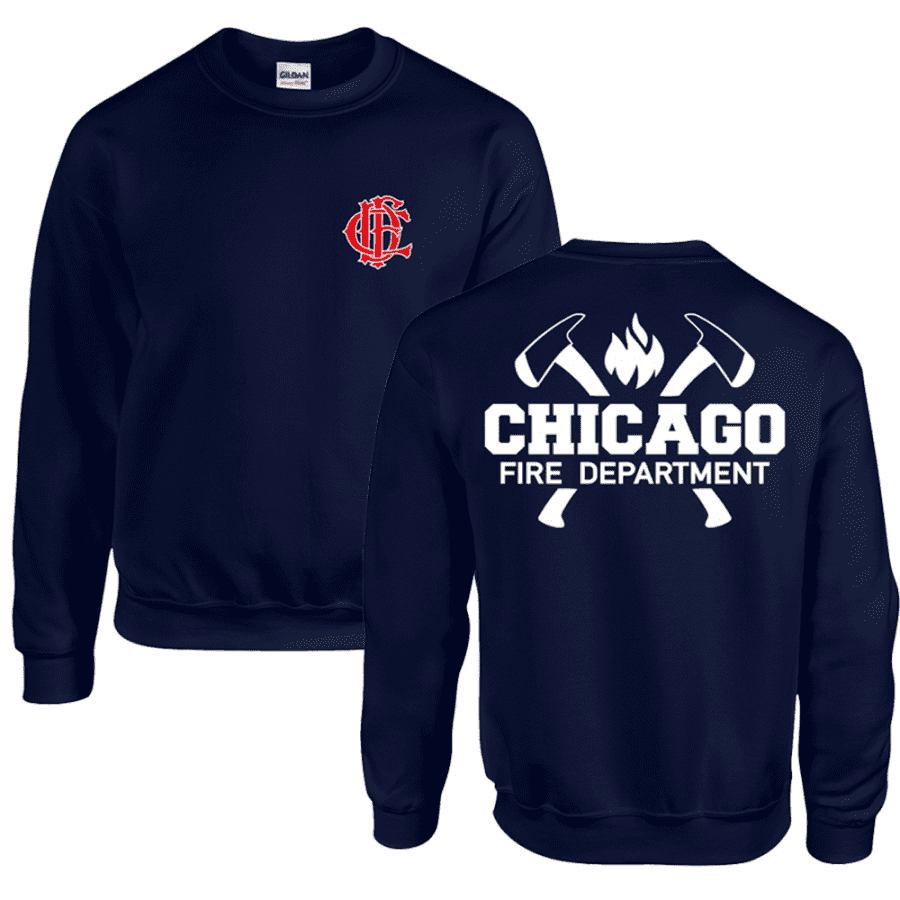 Chicago Fire Dept. - Sweatshirt with Axe Motif