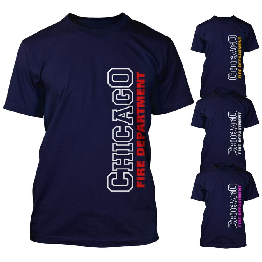 Chicago Fire Dept. - T-Shirt - Writing in different colors
