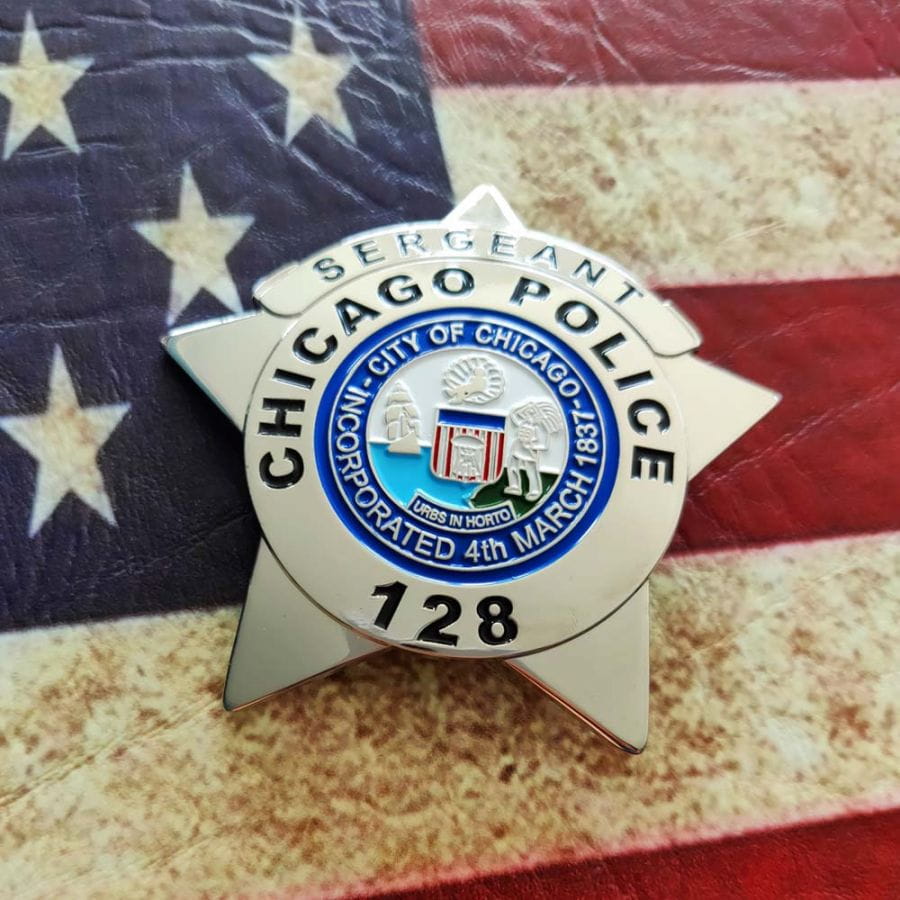 Chicago Police Dept Metall Badge Abzeichen Sergeant Chicago Fire Shop De